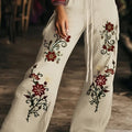 Pantaloni casual da donna con stampa floreale