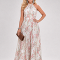 Guinevere | Vestito midi con stampa floreale e gonna fluida