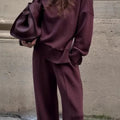 Completo Due Pezzi con Felpa a Maniche Lunghe e Pantaloni con Tasche