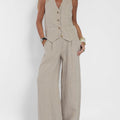 Completo Leisure in Cotone con Gilet e Pantaloni