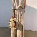 Set di Pantaloni Casual in Lino