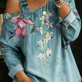 Viviana | Top in denim con spalle scoperte