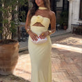 Abito Maxi Halter con Corpetto di Rosa