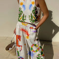 Set Top Pantaloni Elastico Tasche
