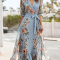 Abito Midi Maniche Corte Floreale