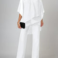 Completo in Chiffon Irregolare Off-the-Shoulder